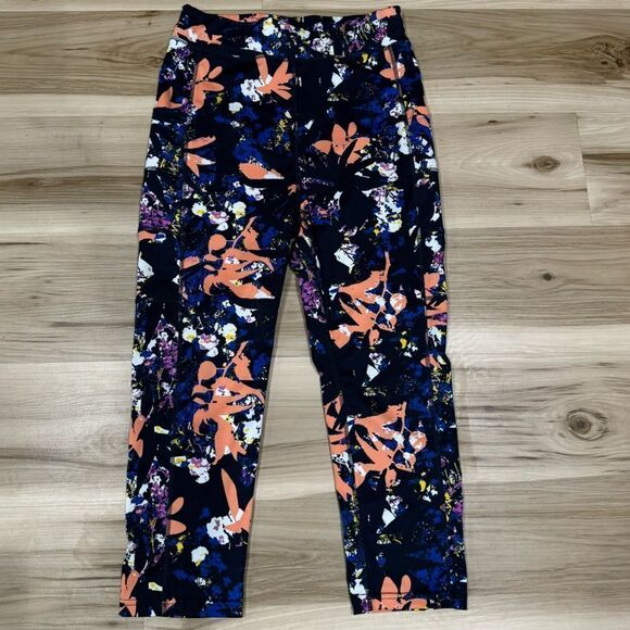 Popfit Floral Leggings Women’s Large - Picture 1 of 3